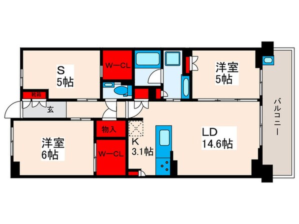 ドゥーエ町屋の物件間取画像